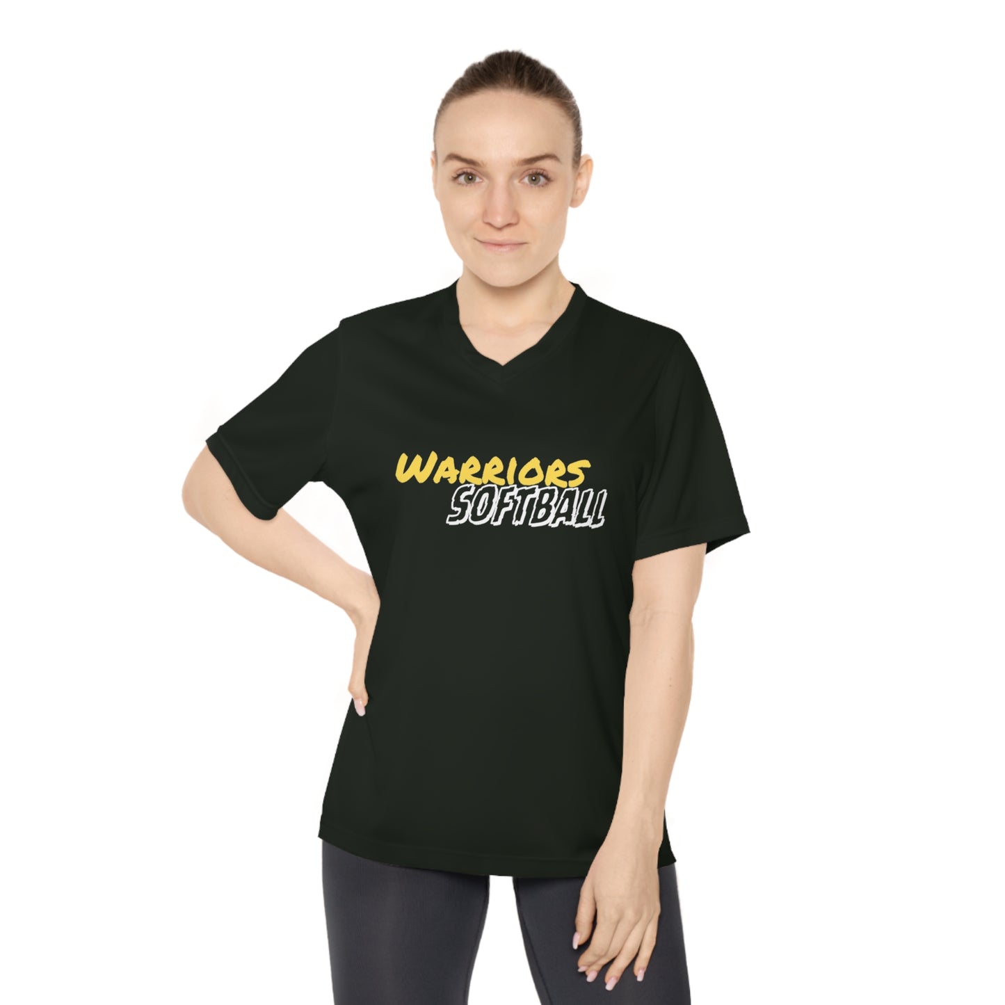 PERSONALIZED Warrior Women's Performance V-Neck T-Shirt