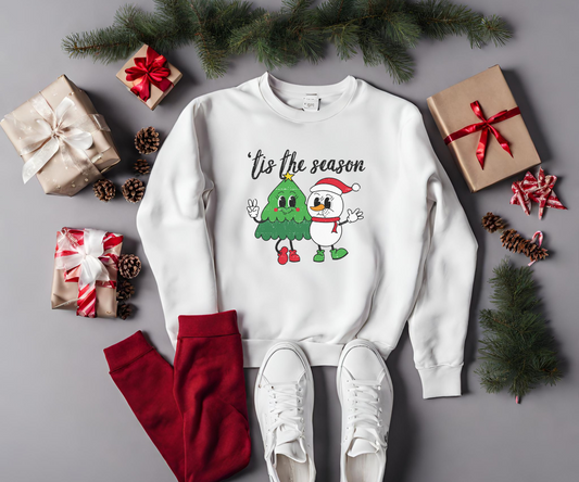 Vintage Christmas Buddies Crewneck Sweatshirt