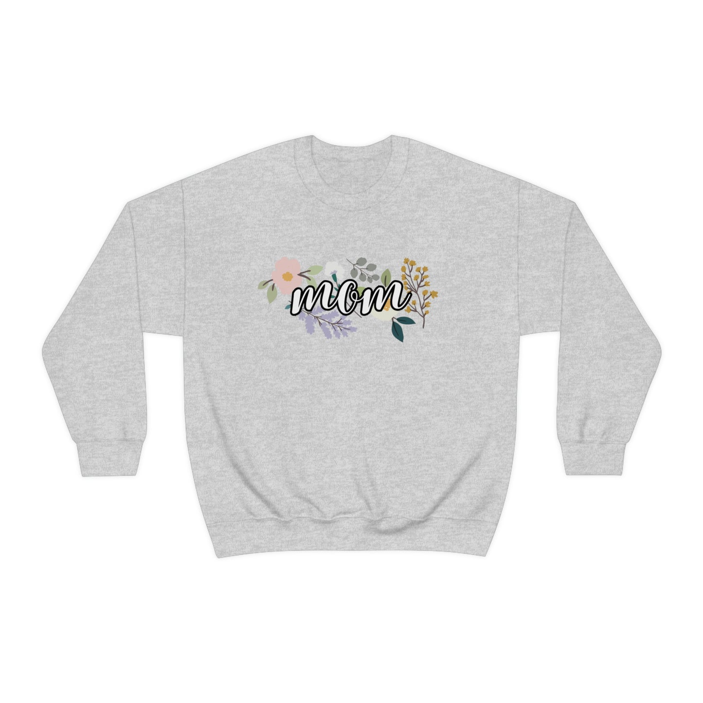 Mom Floral Crewneck Sweatshirt