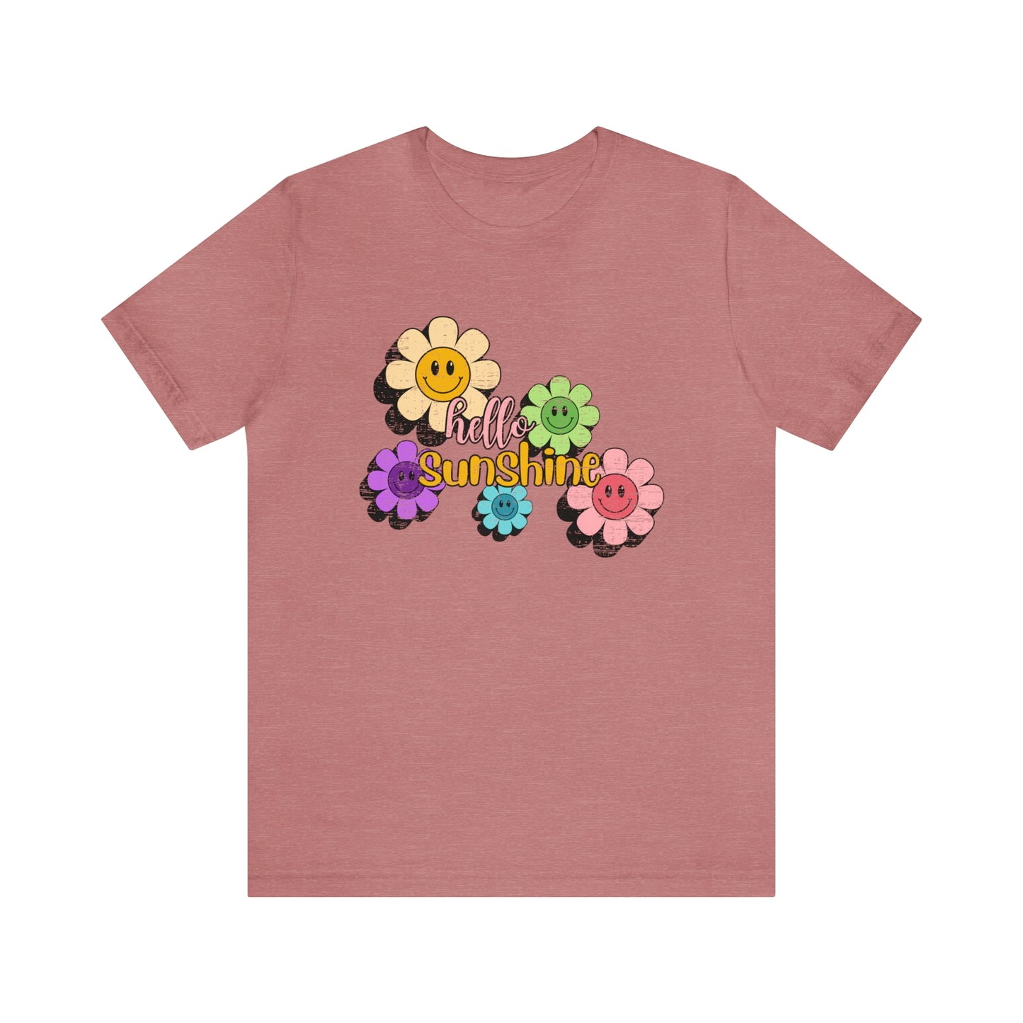 Vintage Hello Sunshine Smiley Daisies Tee