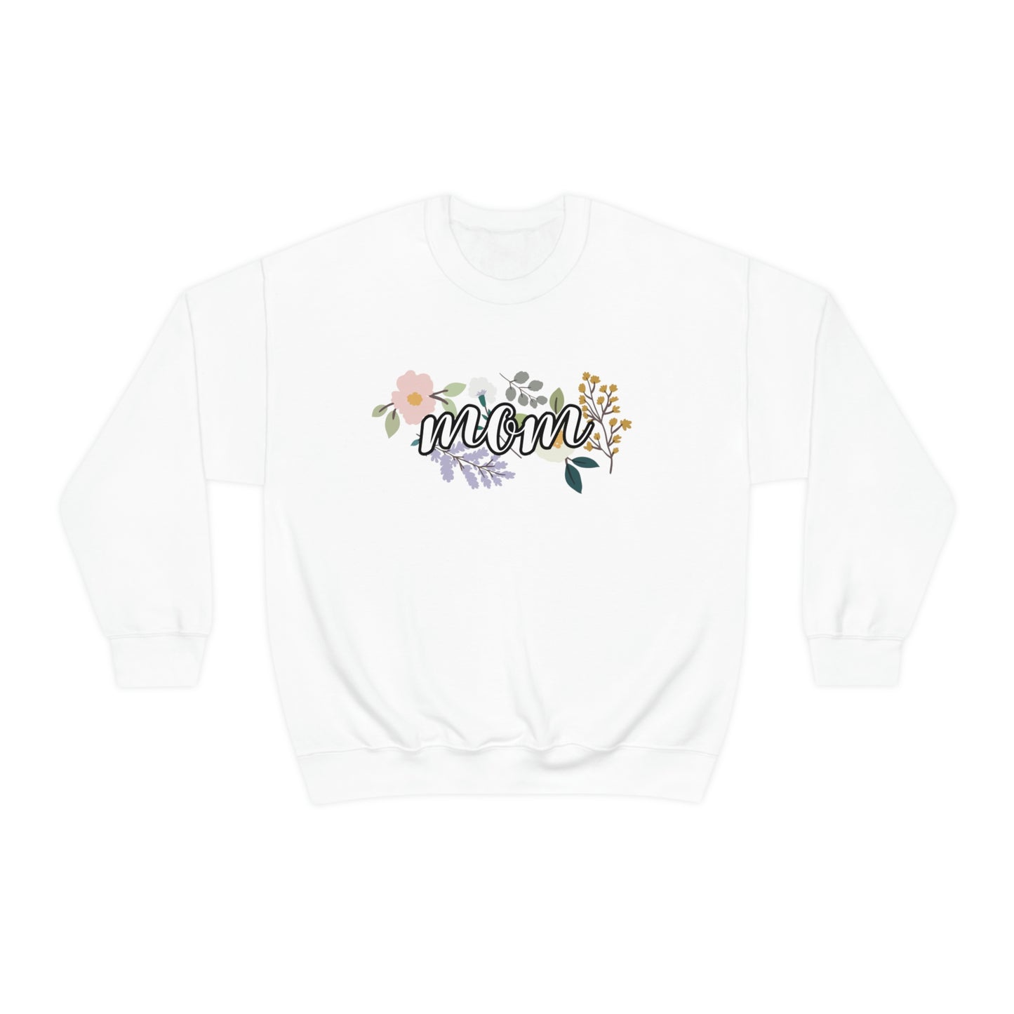 Mom Floral Crewneck Sweatshirt