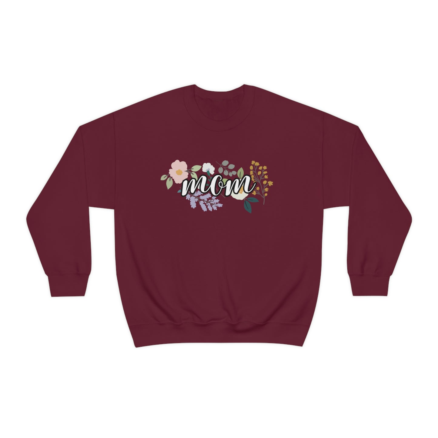 Mom Floral Crewneck Sweatshirt