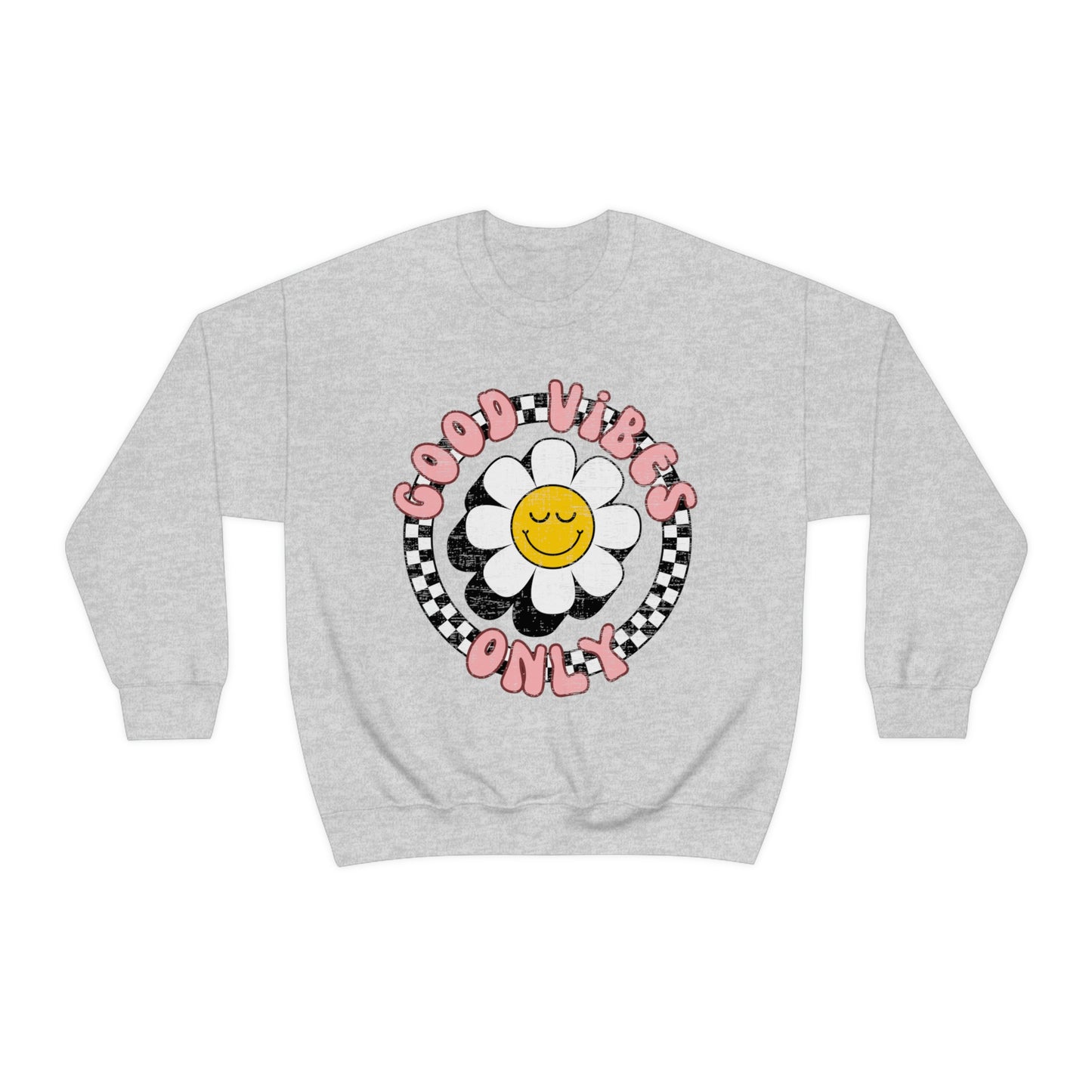 Retro Good Vibes Only Crewneck Sweatshirt
