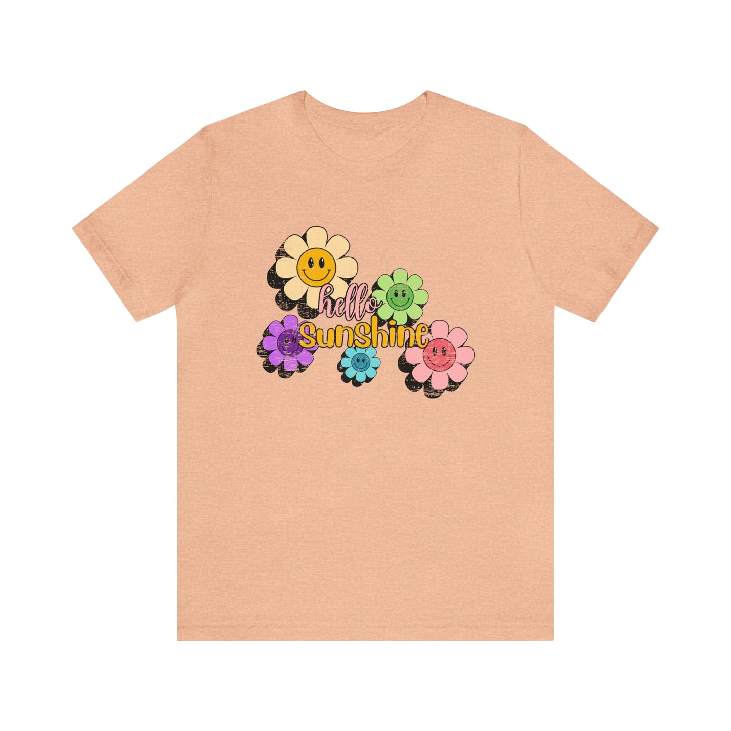 Vintage Hello Sunshine Smiley Daisies Tee