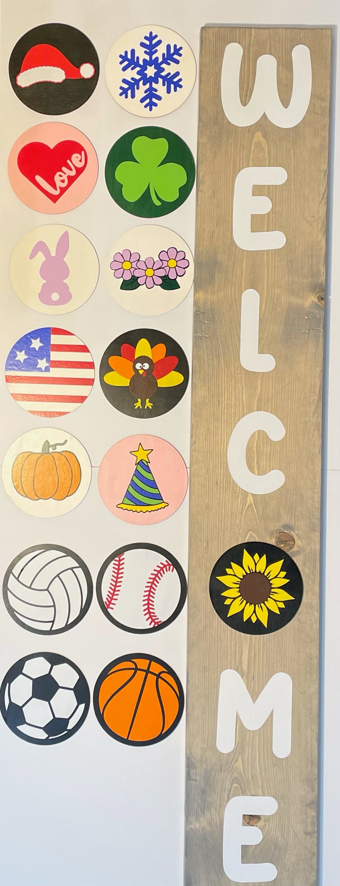 Interchangeable Front Porch Welcome Sign