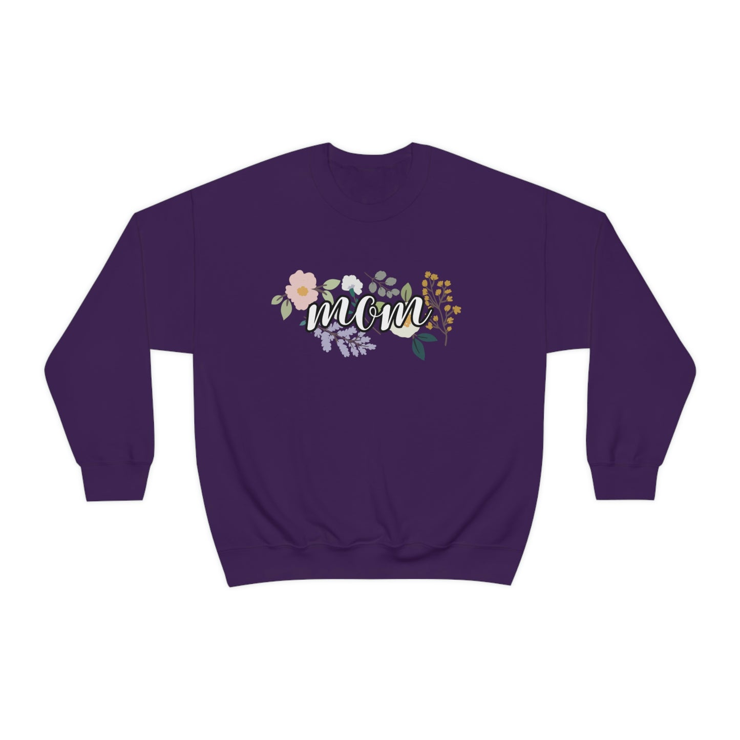 Mom Floral Crewneck Sweatshirt