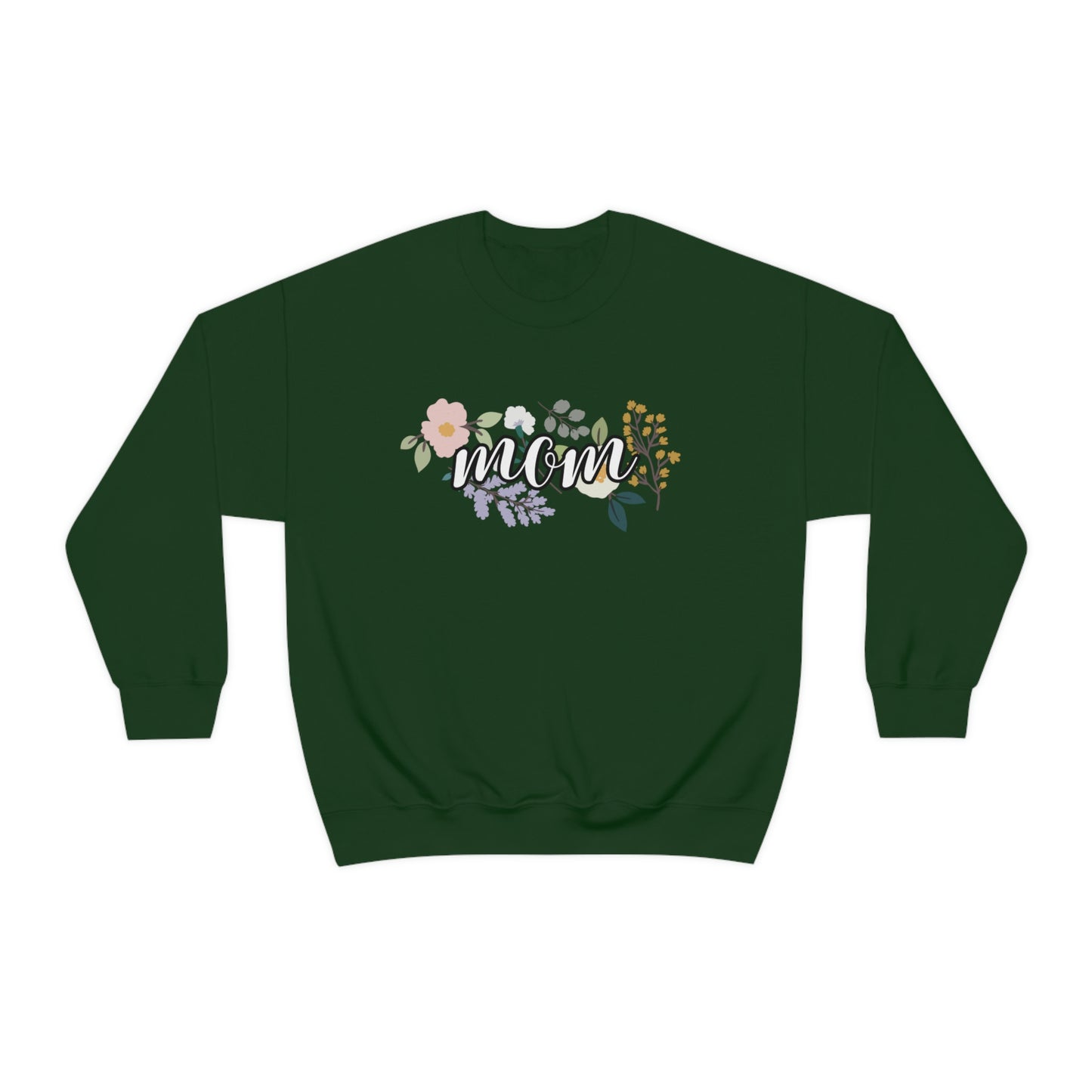 Mom Floral Crewneck Sweatshirt