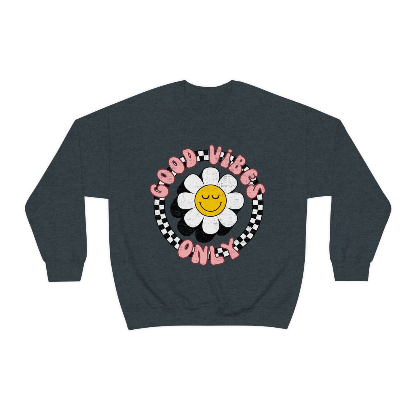 Retro Good Vibes Only Crewneck Sweatshirt