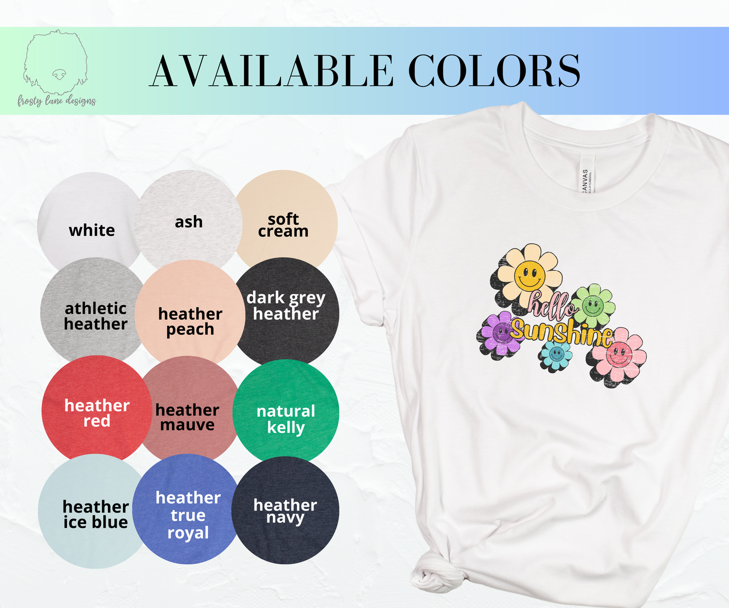 Vintage Hello Sunshine Smiley Daisies Tee