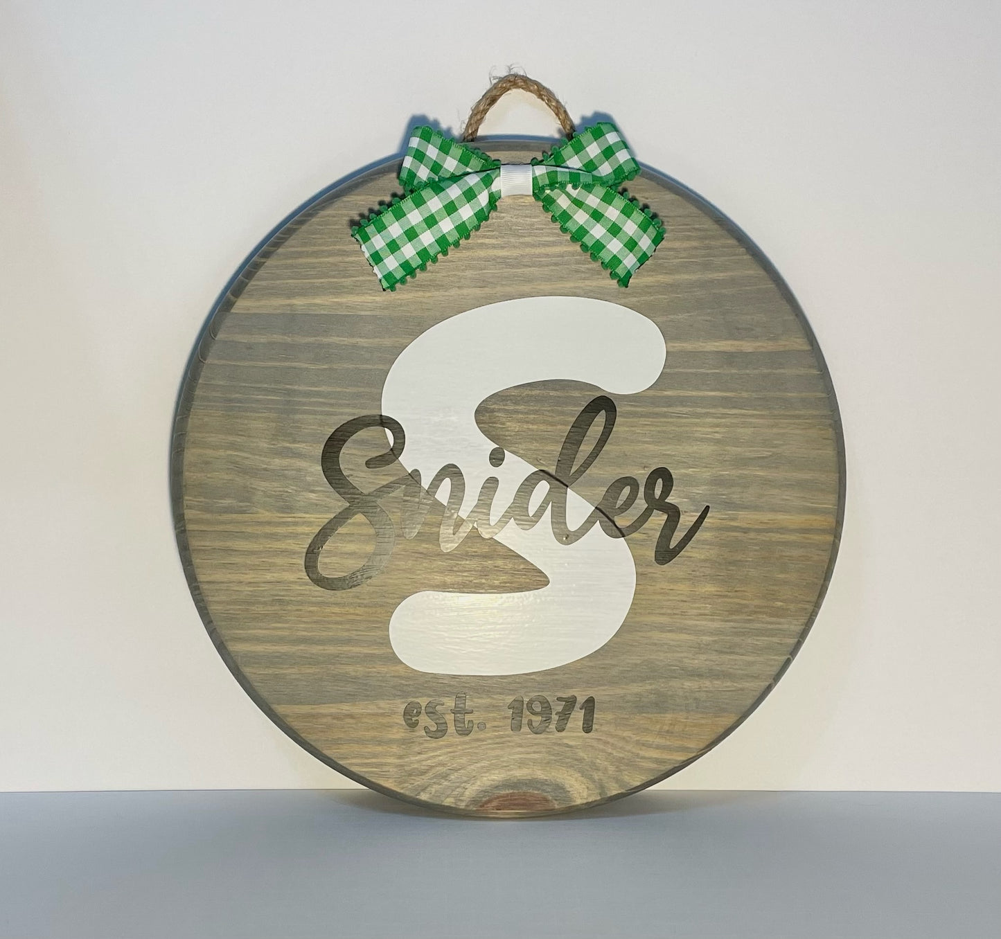 Monogram Round Sign